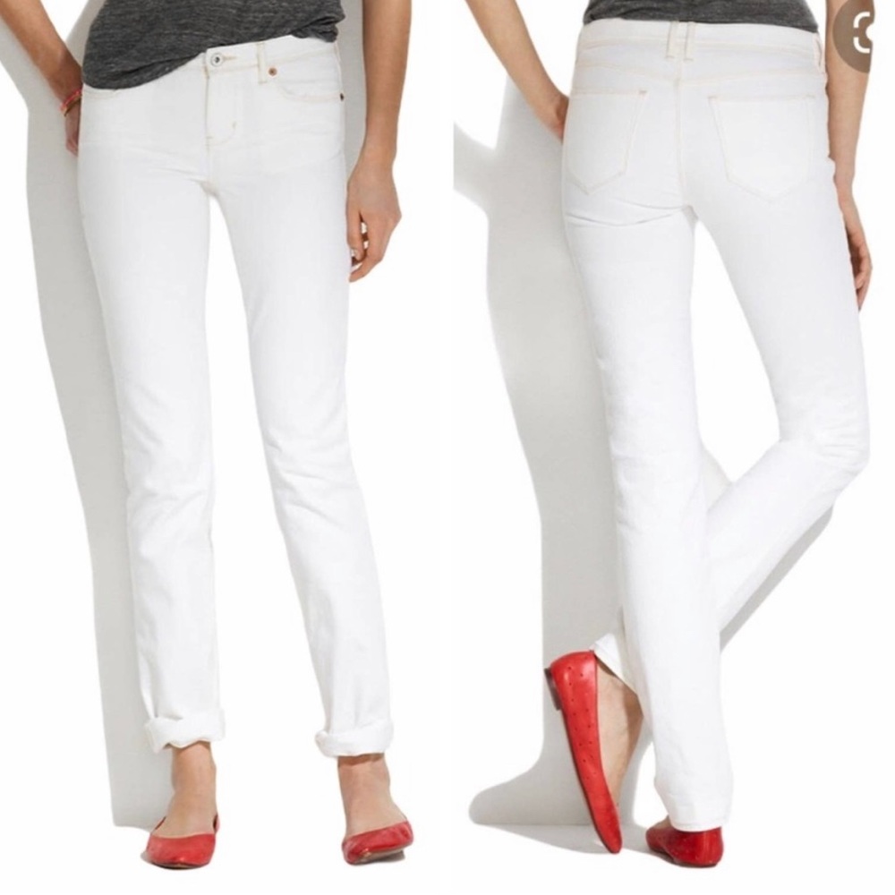 Madewell Rail Straight White Mid-rise Jeans 24